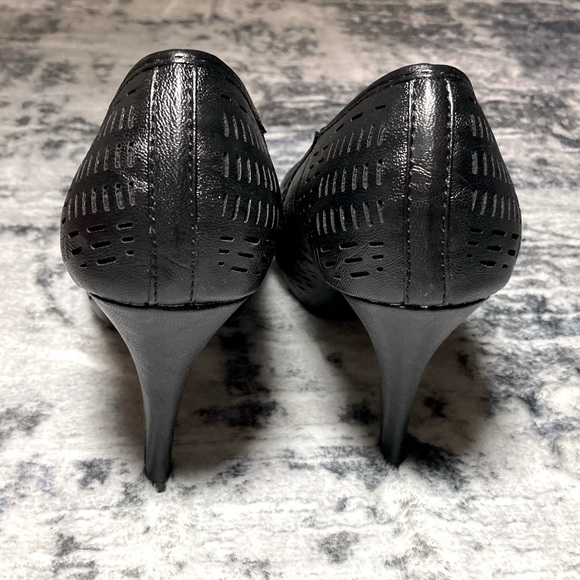 Charming Charlie Black Peep-toe Heels - Picture 6 of 10